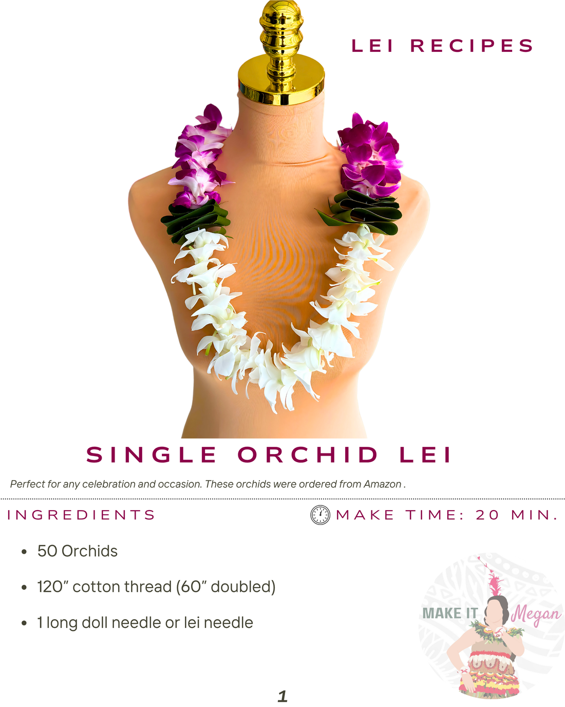 Single Orchid Lei