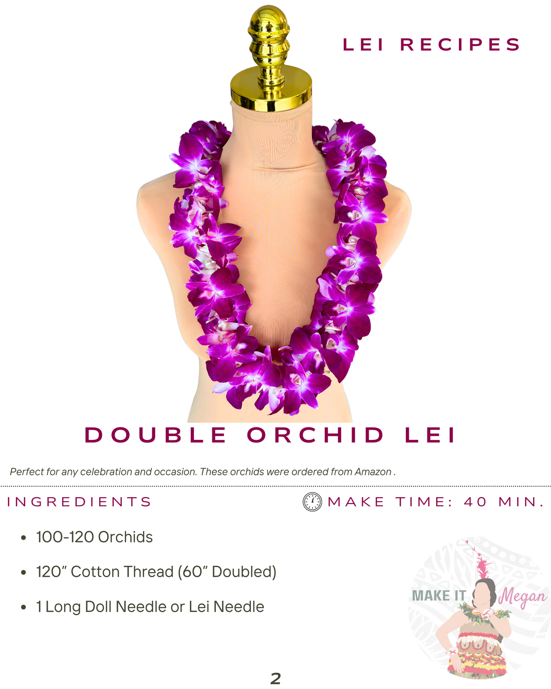 Double Orchid Lei