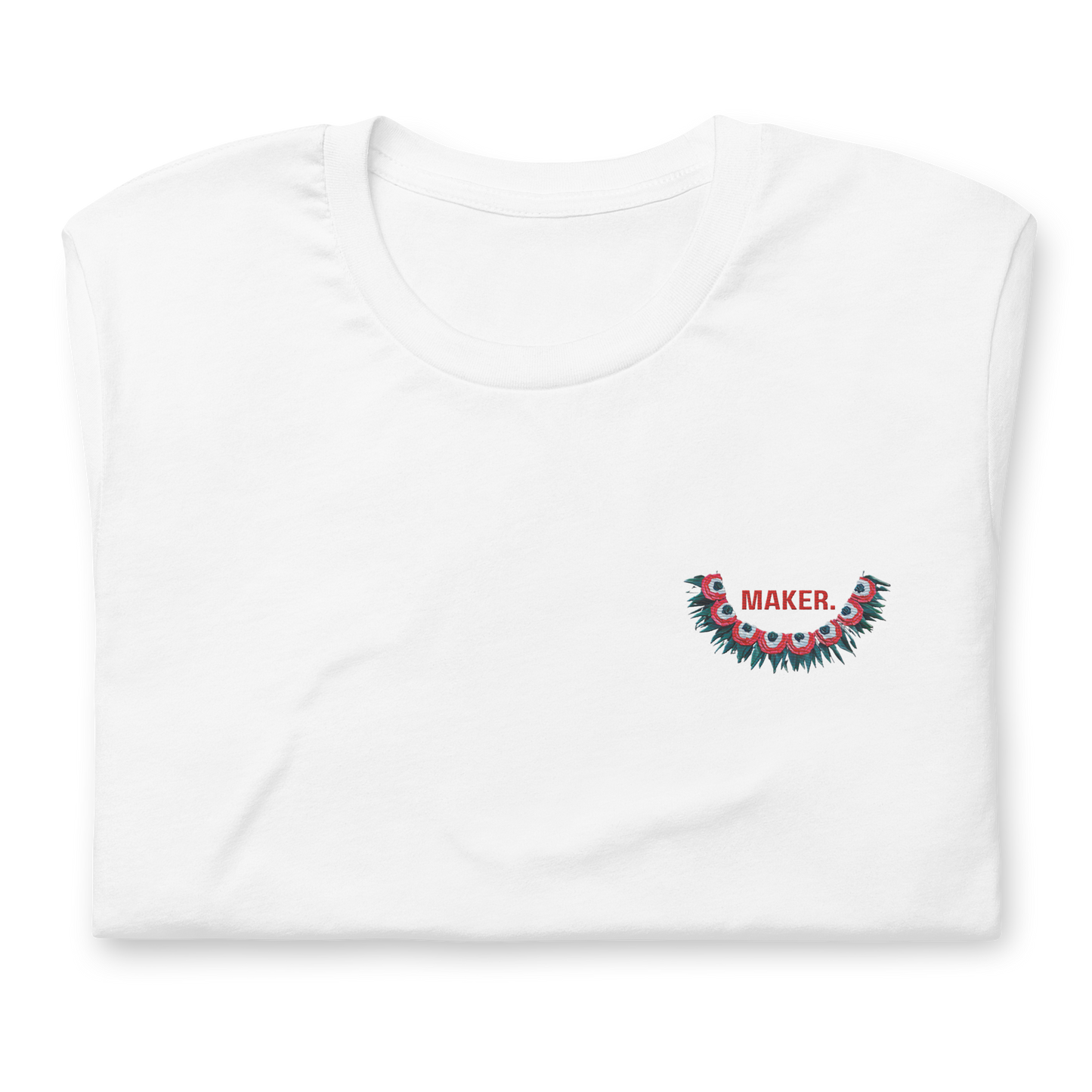 "Maker." Lei Embroidered Tee